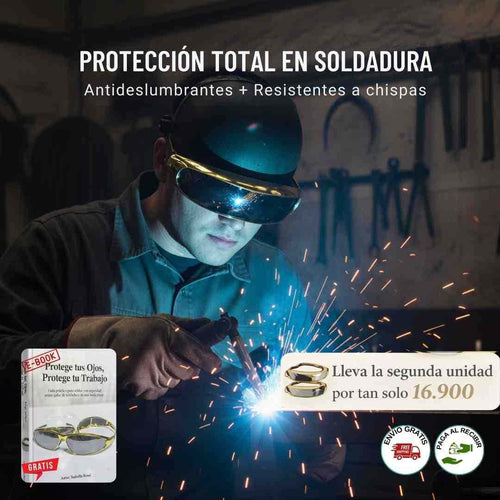 Gafas de Protección Doradas | Antideslumbrantes y Ultraligeras + Obsequio