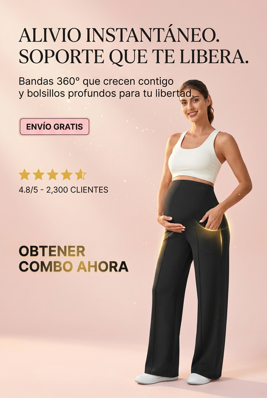 Pantalones de maternidad de pierna ancha